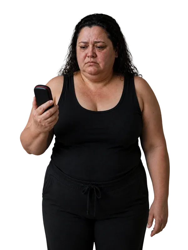mulher preocupada